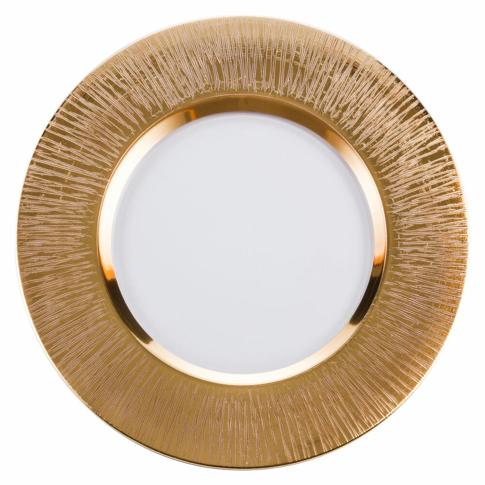 Eisch Plate Ravi Gold, Decorative Plate, Serving Plate, Place Plate, Glass, Gold, 32 cm, 75751632