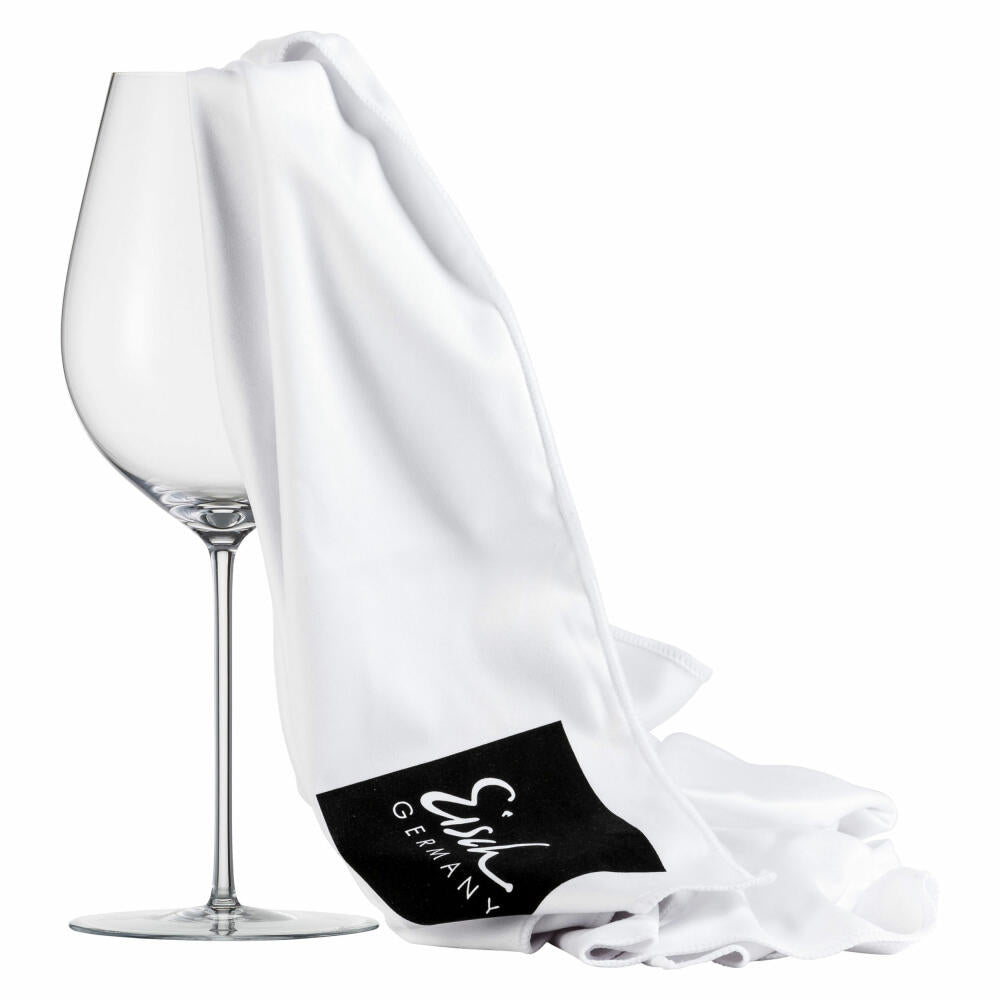 Eisch Gläserpoliertuch 2er Set, Poliertuch für Weingläser, Microfaser, Weiß, 50 x 60 cm, 30094200