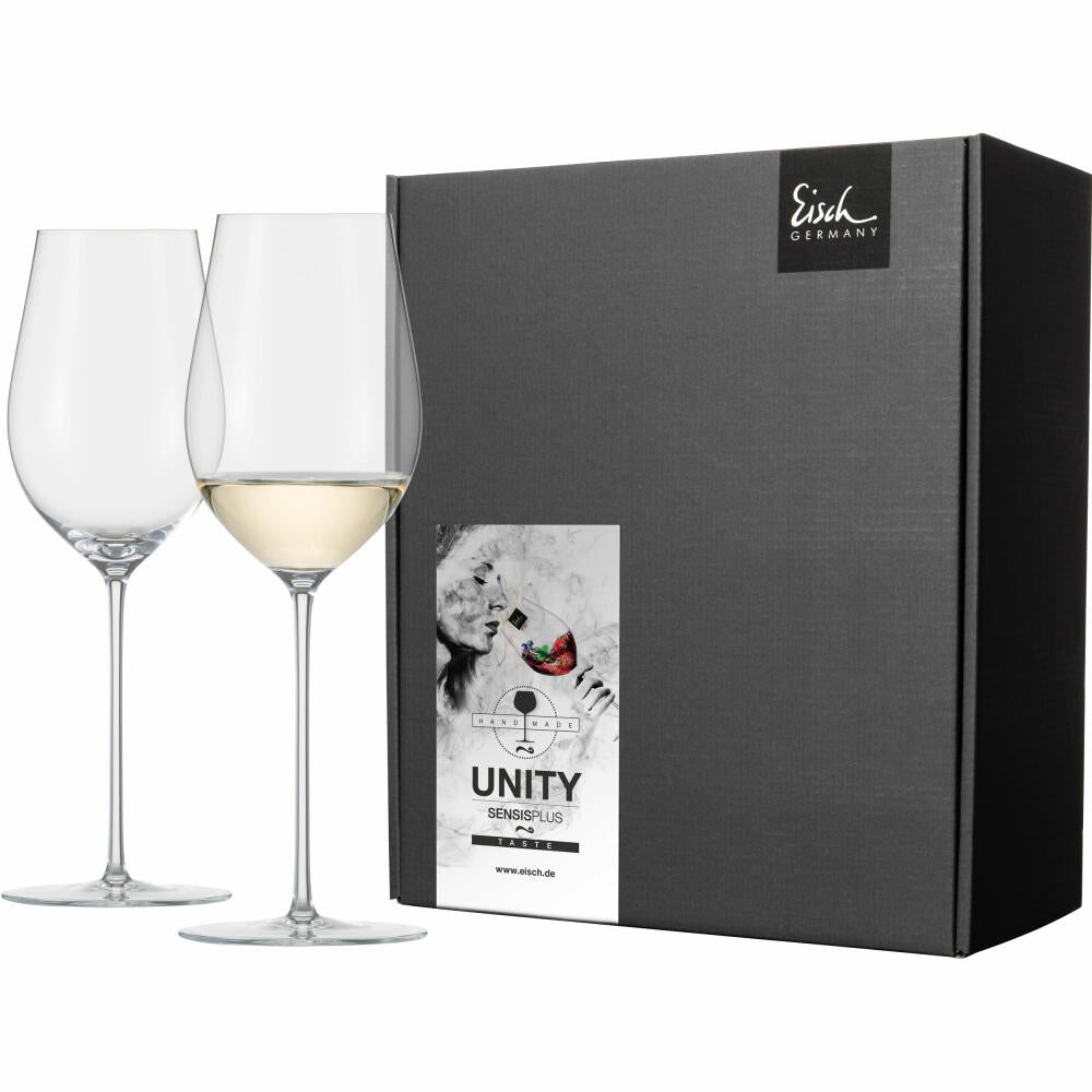 Eisch white wine glasses Unity Sensis plus, set of 2, white wine glass, wine glass, crystal glass, 410 ml, 25224030