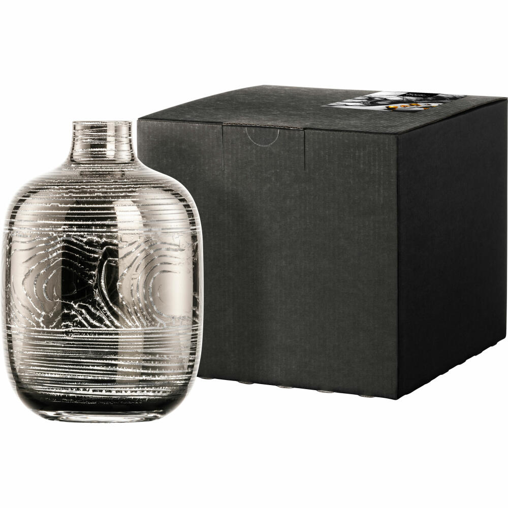 Eisch Vase Goldleaf, flower vase, table vase, decorative vase, crystal glass, platinum, 17 cm, 77648117