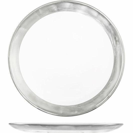 Eisch Teller Puro, Glasteller, Kuchenteller, Dessertteller, Kristallglas, Silber, Ø 21 cm, 73756721
