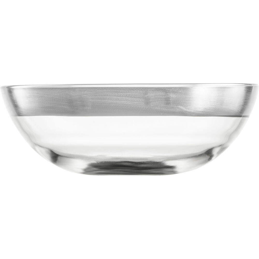Eisch bowl Puro, salad bowl, dessert bowl, decorative bowl, crystal glass, silver, Ø 17 cm, 73756717