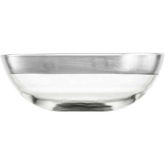 Eisch Schale Puro, Salatschale, Dessertschale, Dekoschale, Kristallglas, Silber, Ø 17 cm, 73756717