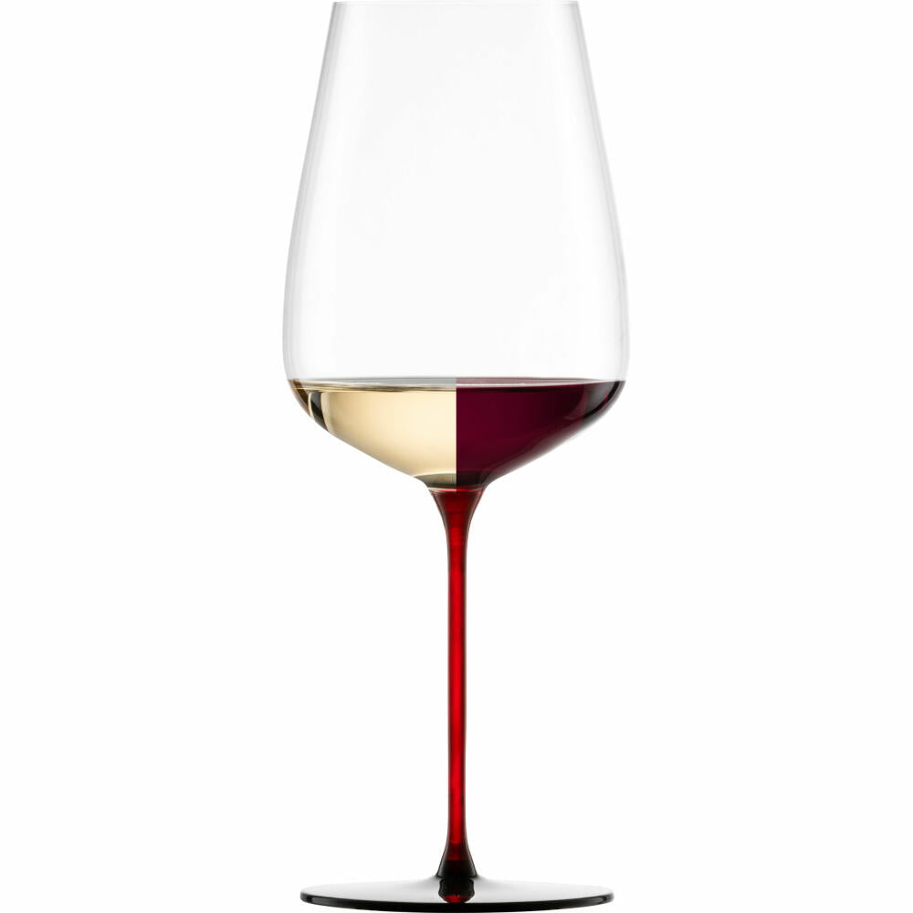 Eisch Allroundgläser Red Sensisplus, 2er Set, Weinglas, Rotweinglas, Gläser, Kristallglas, Rot / Schwarz, 740 ml, 15432020