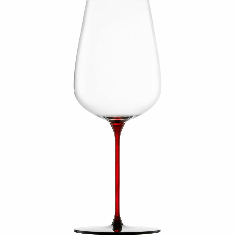 Eisch Allroundgläser Red Sensisplus, 2er Set, Weinglas, Rotweinglas, Gläser, Kristallglas, Rot / Schwarz, 580 ml, 15432030