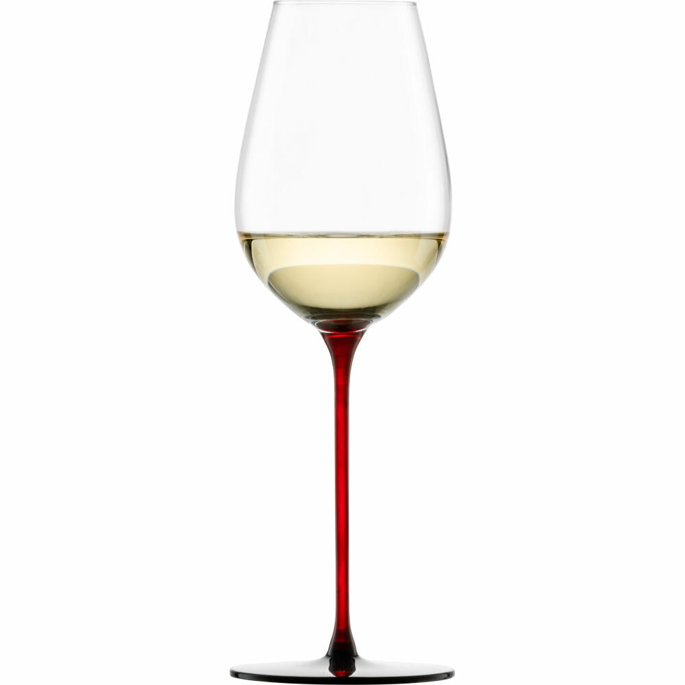 Eisch Allroundgläser Red Sensisplus, 2er Set, Weinglas, Weißweinglas, Champagnerglas, Kristallglas, Rot / Schwarz, 400 ml, 15432070