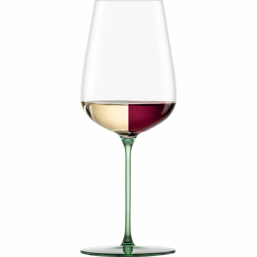 Eisch Allroundgläser Inspire Sensisplus, 2er Set, Weißweinglas, Weinglas, Kristallglas, Grün, 580 ml, 15437030