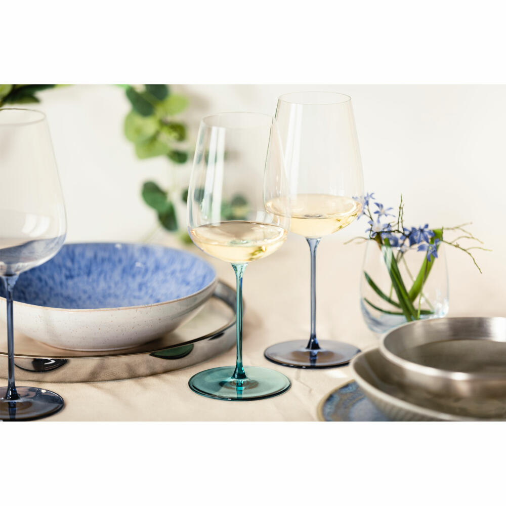 Eisch Allroundgläser Inspire Sensisplus, 2er Set, Weißweinglas, Weinglas, Kristallglas, Aqua, 580 ml, 15437032