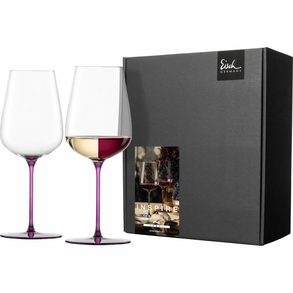 Eisch Allroundgläser Inspire Sensisplus, 2er Set, Weißweinglas, Weinglas, Kristallglas, Malve, 580 ml, 15437034