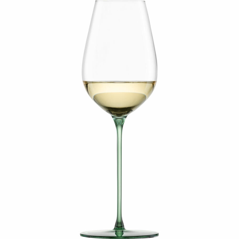 Eisch Allroundgläser Inspire Sensisplus, 2er Set, Champagnerglas, Weinglas, Kristallglas, Grün, 400 ml, 15437070