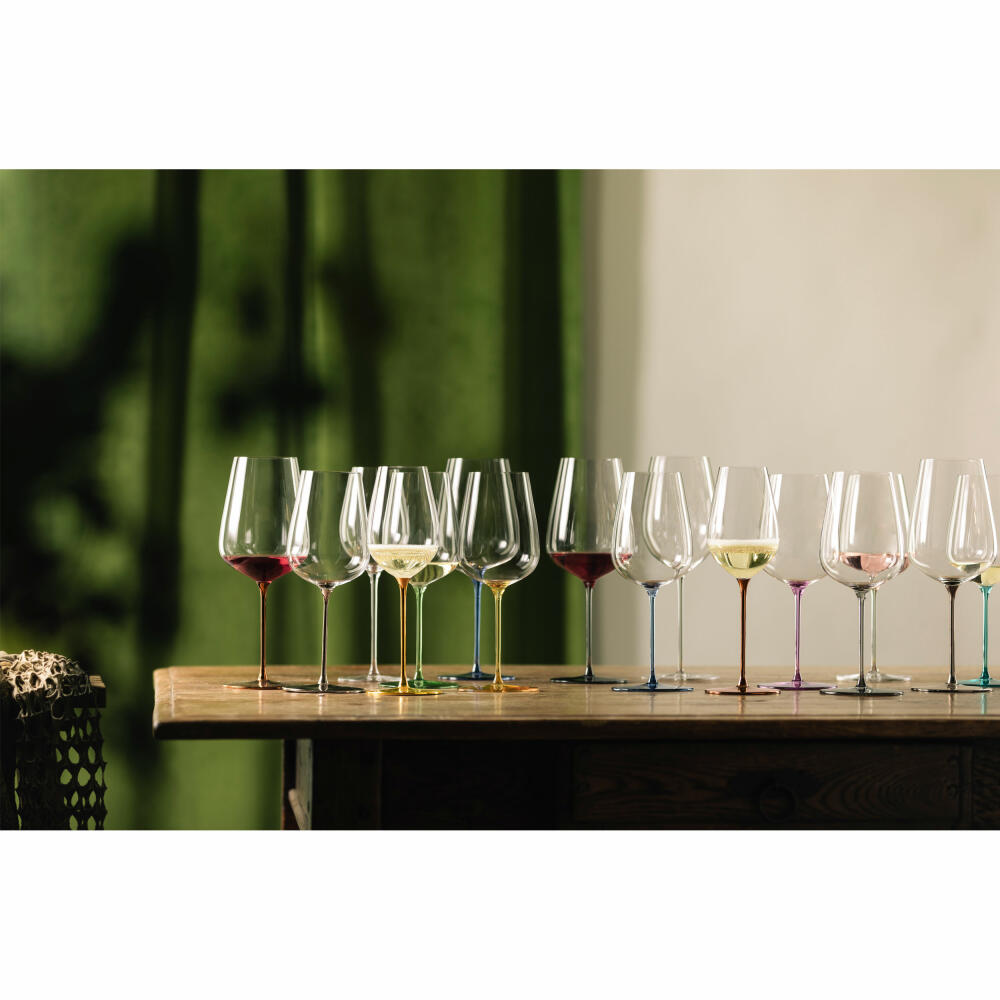 Eisch Allroundgläser Inspire Sensisplus, 2er Set, Champagnerglas, Weinglas, Kristallglas, Blau, 400 ml, 15437071