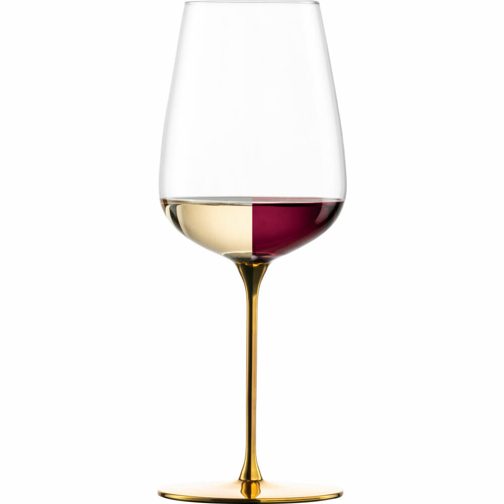Eisch Allroundgläser Essenca Sensisplus, 2er Set, Weißweinglas, Weinglas, Kristallglas, Goldfarben, 580 ml, 15434030
