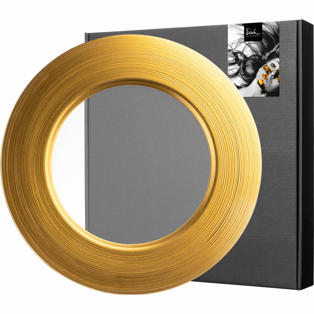 Eisch Teller Haptics, Speiseteller, Platzteller, Servierteller, Glas, Gold, Ø 32 cm, 78451632