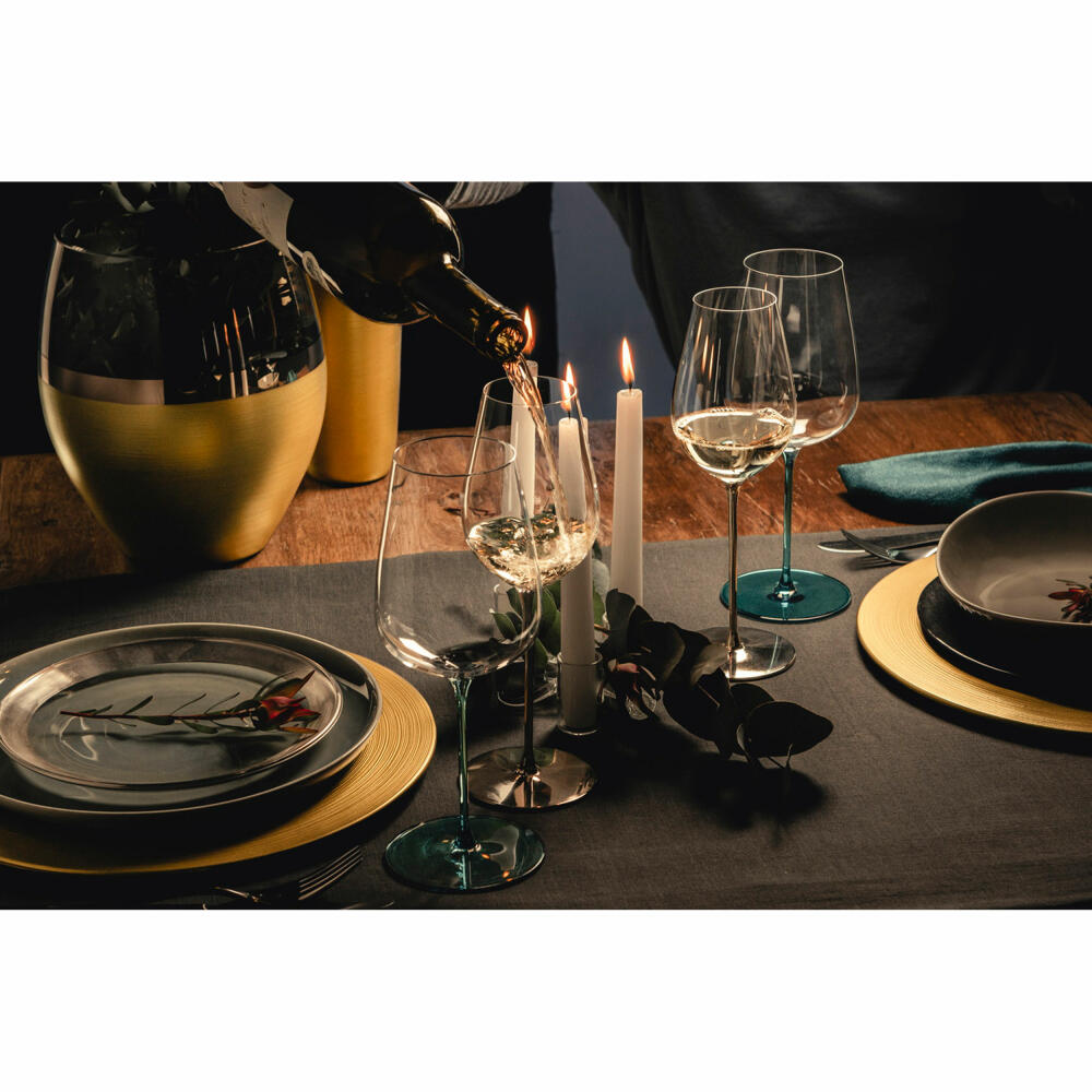 Eisch Teller Haptics, Speiseteller, Platzteller, Servierteller, Glas, Gold, Ø 32 cm, 78451632