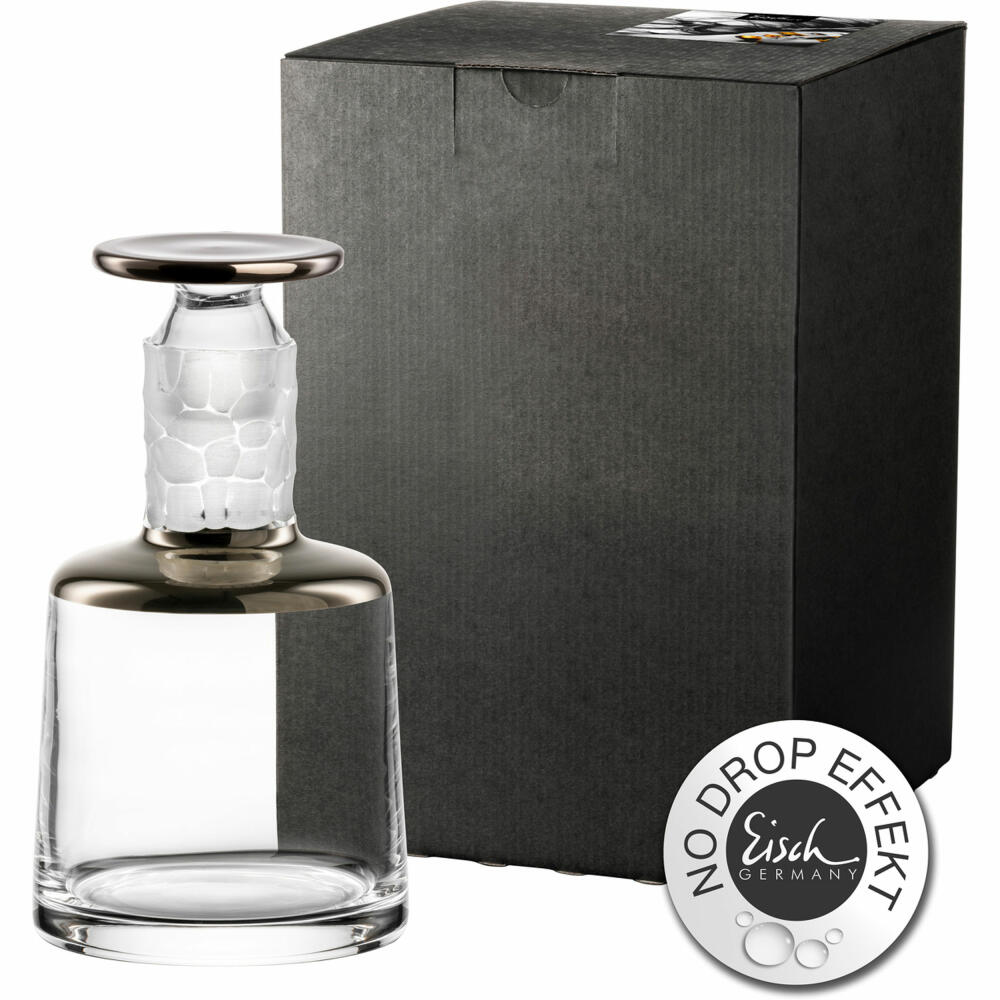 Eisch Whisky Karaffe Hamilton, No Drop, Whiskykaraffe, Kristallglas, Matt Platin, 0.75 L, 78189908