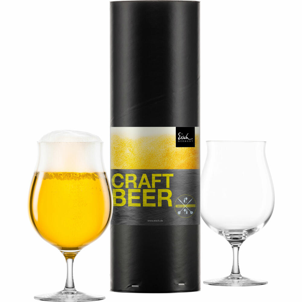 Eisch Universal Craft Beer Kelch 2er Set, Craft Beer Experts, Bierglas, Craftbeer, Kristallglas, 520 ml, 30050218