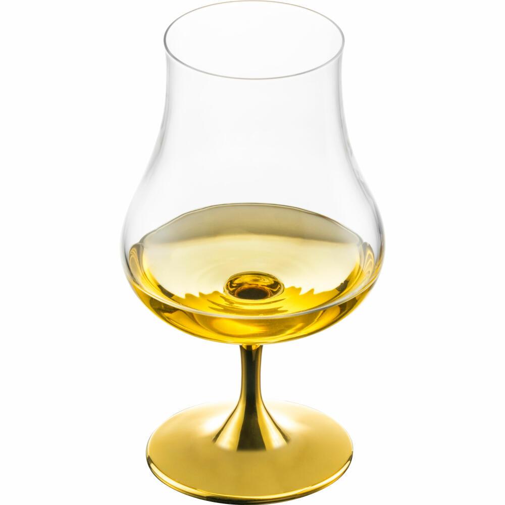 Eisch Universal Spirituosenglas Gentleman, mit Aromadeckel, Cognacglas, Whiskyglas, Gold, 220 ml, 86551214