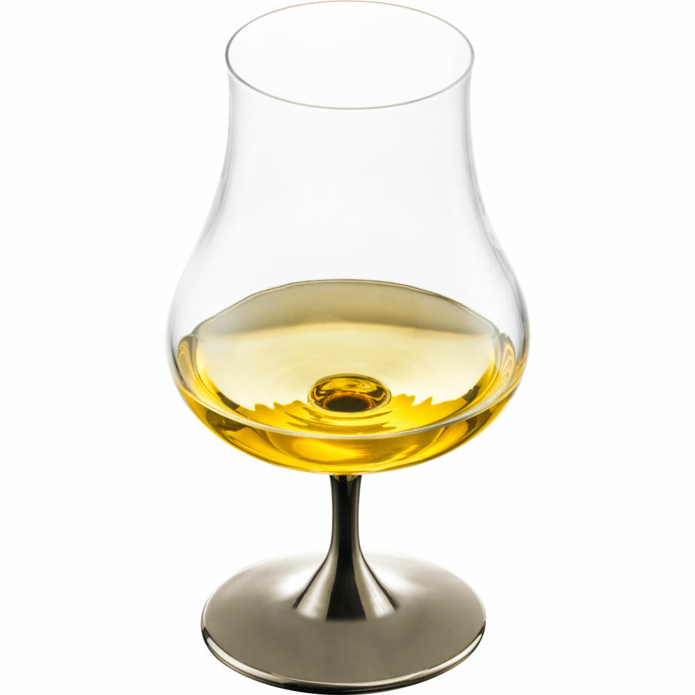 Eisch Universal Spirituosenglas Gentleman, mit Aromadeckel, Cognacglas, Whiskyglas, Platin, 220 ml, 86551215