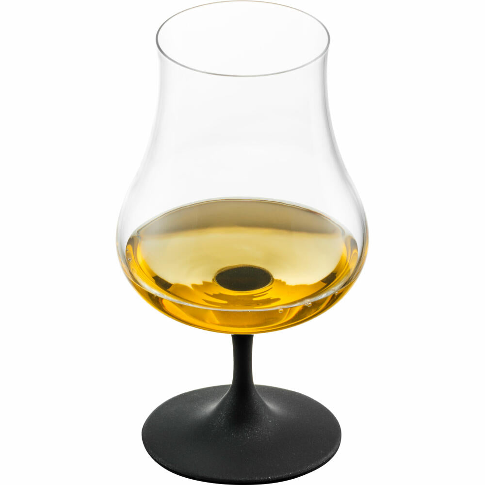 Eisch Universal Spirituosenglas Gentleman, mit Aromadeckel, Cognacglas, Whiskyglas, Schwarz, 220 ml, 86551216