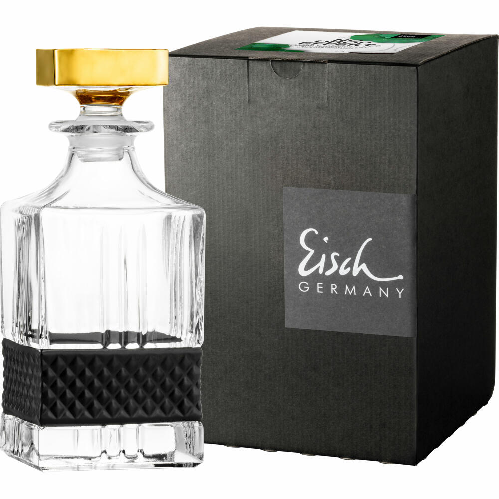 Eisch Whiskykaraffe Glen, Whisky Karaffe, Kristallglas, Schwarz, 850 ml, 78884508
