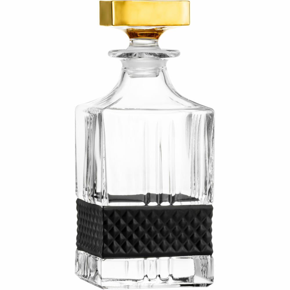 Eisch Whisky Set Glen, 3-tlg., Whiskygläser, Karaffe, Whiskybecher, Kristallglas, Schwarz, 78884598