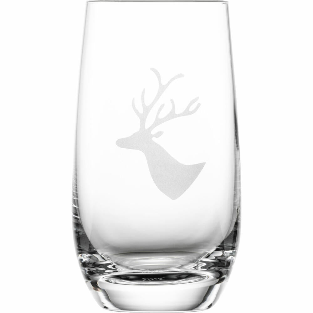 Eisch Becher 2er Set Chalet, Trinkglas, Wasserglas, Kristallglas, Hirschmotiv, 350 ml, 77155091