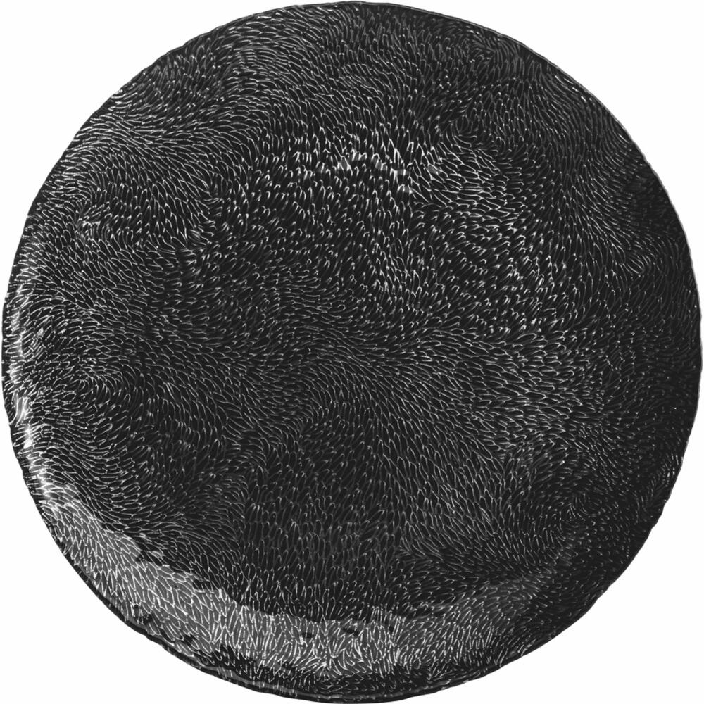 Eisch Teller Sen Black, Speiseteller, Servierteller, Servierplatte, Glas, Schwarz, Ø 32 cm, 75131633