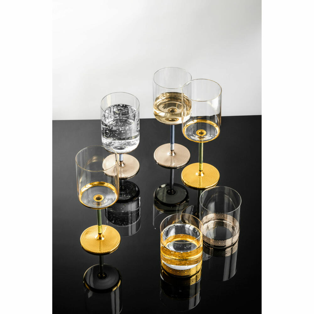Eisch Becher Adeline, 2er Set, Wasserglas, Trinkglas, Glas, Platin, 440 ml, 15692089