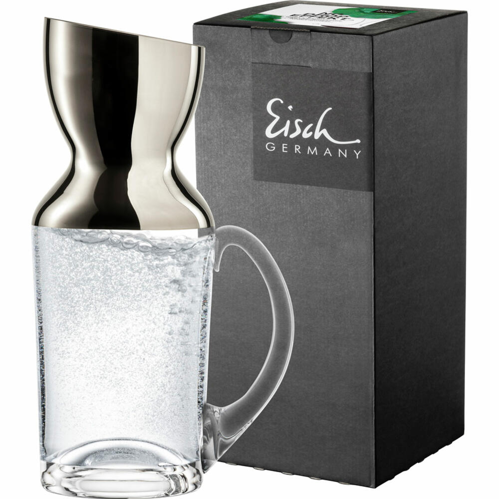 Eisch Krug No Drop, Glaskrug, Wasserkrug, Weinkrug, Karaffe, Kristallglas, Platin, 1 L, 30161611