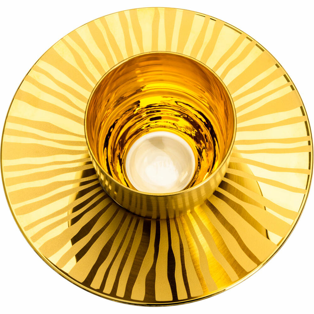 Eisch Espressoglas Cosmo Collect, mit Untersetzer, Espressotasse, Kristallglas, Sun Gold, 100 ml, 70510923