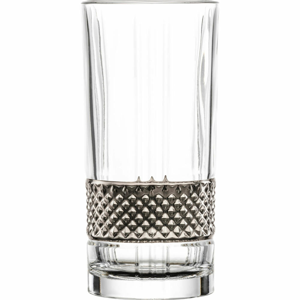 Eisch Longdrink Glen, 2er Set, Longdrinkglas, Cocktailglas, Wasserglas, Glas, Platin, 350 ml, 78854402