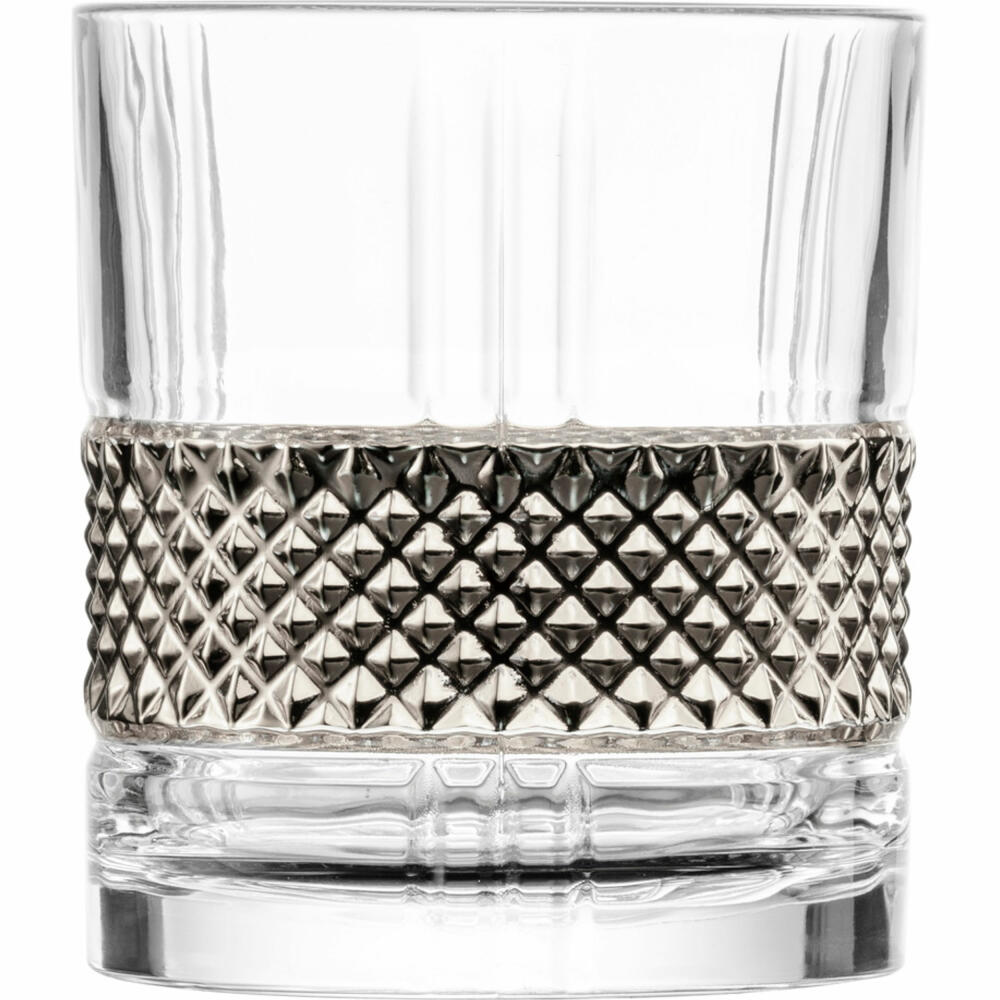 Eisch Whiskyglas Glen, 2er Set Tumbler, Whiskybecher, Glas, Platin, 330 ml, 78854404