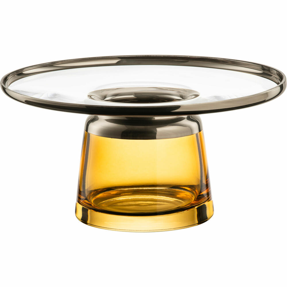 Eisch Vase Liv, Dekovase, Blumenvase, Tischvase, Glas, Amber, H 34.5 cm, 79069818