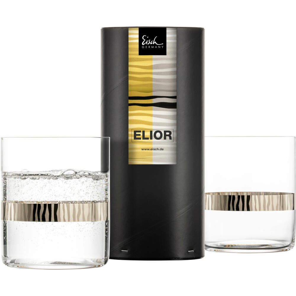 Eisch Becher Elior, 2er Set, Wasserglas, Trinkglas, Kristallglas, Platin, 430 ml, 79256993