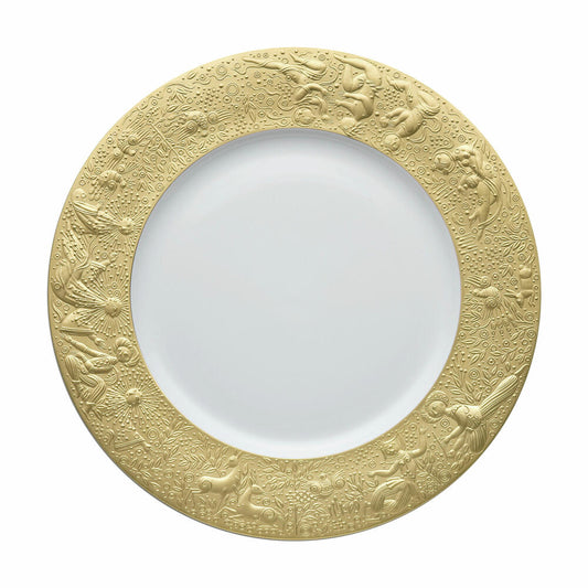 Rosenthal Servierplatte Zauberflöte Sarastro rund, Porzellan, Gold, 31.5 cm, 11260-206503-12430