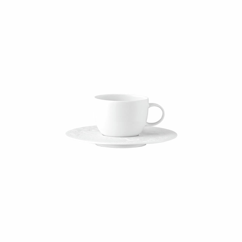 Rosenthal Espresso-Mokka-Tasse Zauberflöte mit Untertasse, Porzellan, Weiß, 100 ml, 11260-306500-14720