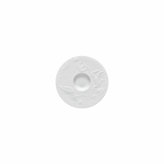 Rosenthal Espresso-Mokka-Untertasse Zauberflöte, Porzellan, Weiß, 12.1 cm, 11260-306500-14721