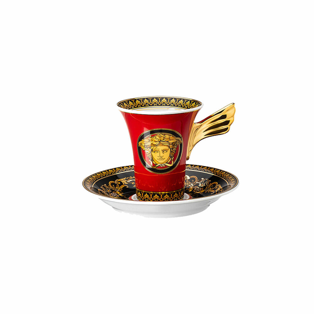 Rosenthal Versace Espresso/Mocha Cup 2-piece Medusa, Porcelain, 90 ml, 19300-409605-14720
