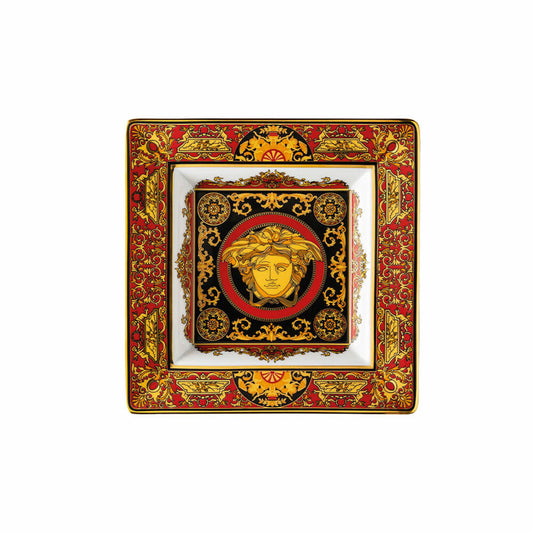 Rosenthal Versace Schale Medusa, Porzellan, 14 x 14 cm, 14085-102721-25814