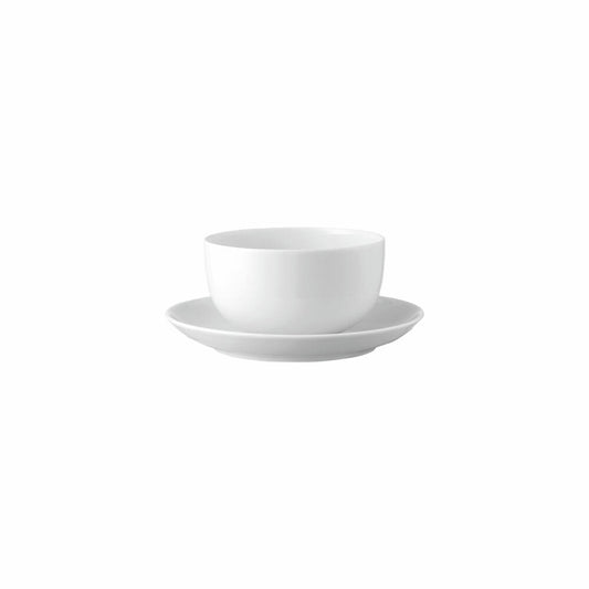 Rosenthal Sauciere Moon mit Unterteller, Porzellan, Weiß, 450 ml, 19600-800001-11622