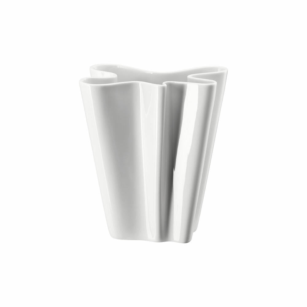 Rosenthal Vase Flux, Dekovase, Porzellan, Weiß, 20 cm, 14259-800001-26020