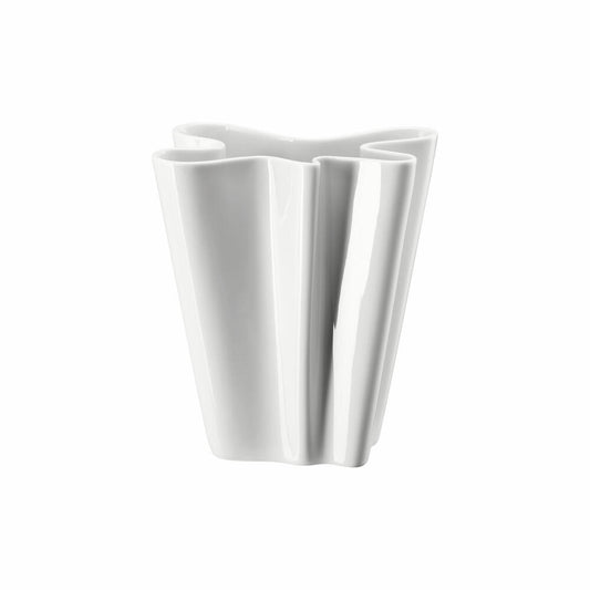 Rosenthal Vase Flux, Dekovase, Porzellan, Weiß, 20 cm, 14259-800001-26020