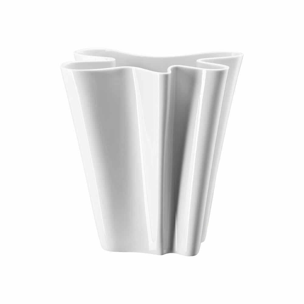 Rosenthal Vase Flux, Dekovase, Porzellan, Weiß, 26 cm, 14259-800001-26026