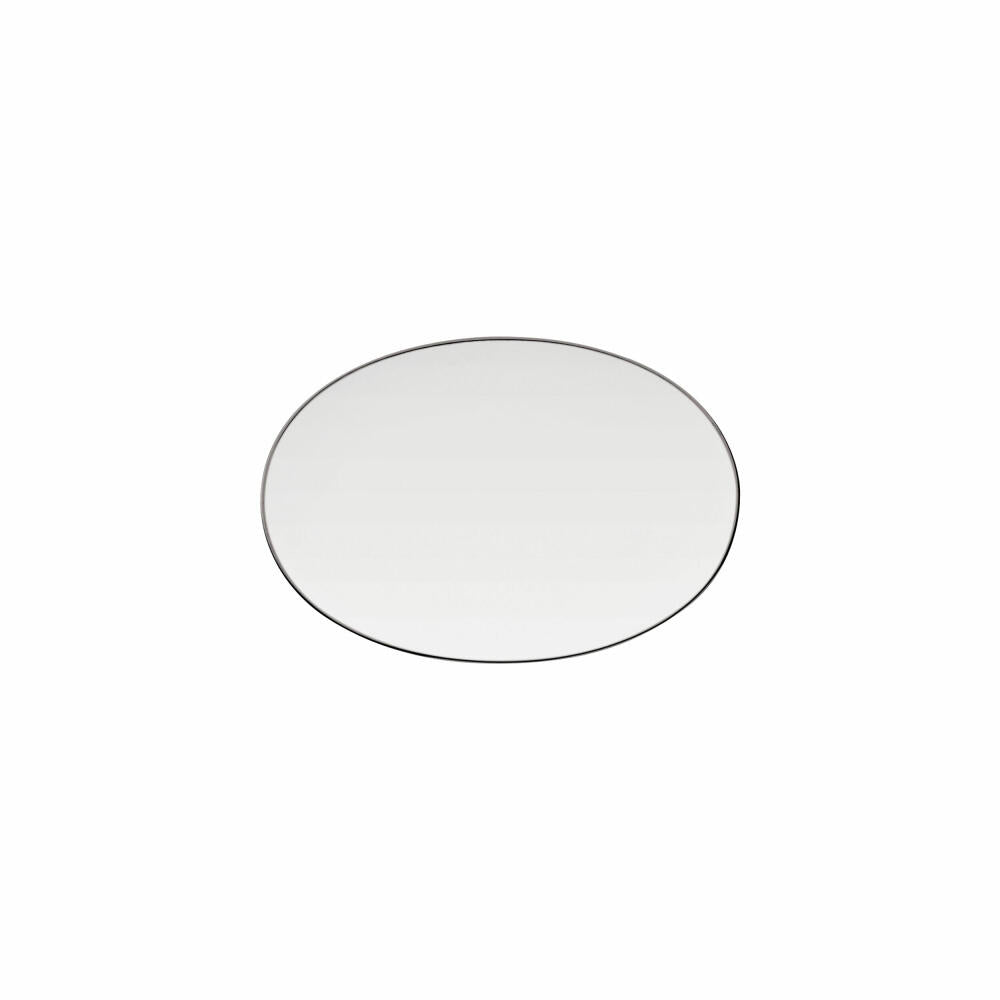 Rosenthal Servierplatte TAC Gropius Platin, Porzellan, Weiß-Silber, 18 cm, 11280-403241-12718
