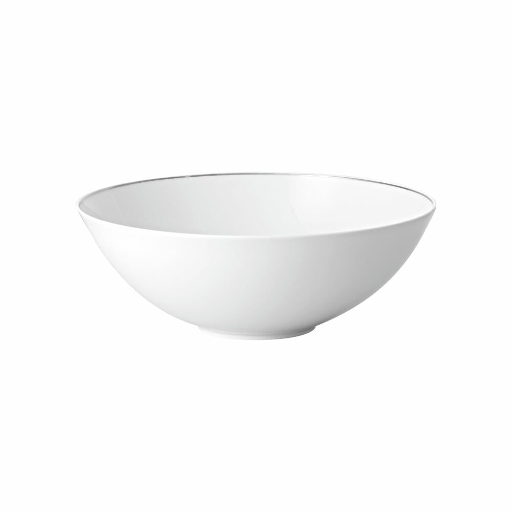 Rosenthal Schüssel TAC Gropius Platin, Porzellan, Weiß-Silber, 26 cm, 11280-403241-13326