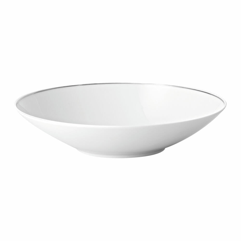 Rosenthal Schüssel TAC Gropius Platin, Porzellan, Weiß-Silber, 35 cm, 11280-403241-13335