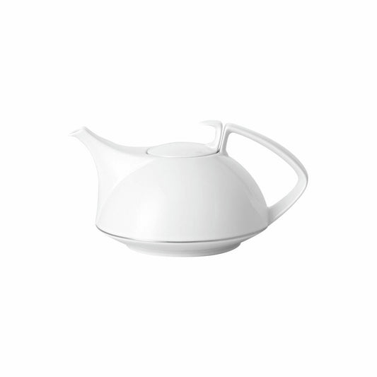 Rosenthal Teekanne TAC Gropius Platin für 6 Personen, Porzellan, Weiß-Silber, 1.35 L, 11280-403241-14230