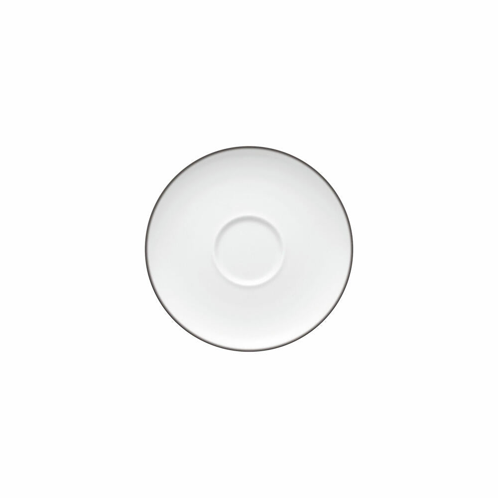 Rosenthal Tee-Untertasse TAC Gropius Platin, Porzellan, Weiß-Silber, 15.7 cm, 11280-403241-14641