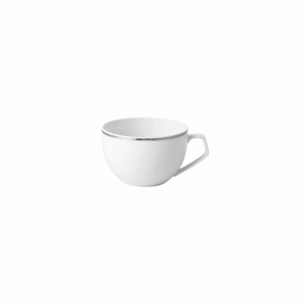Rosenthal Espresso-Obertasse TAC Gropius Platin, Porzellan, Weiß-Silber, 120 ml, 11280-403241-14717