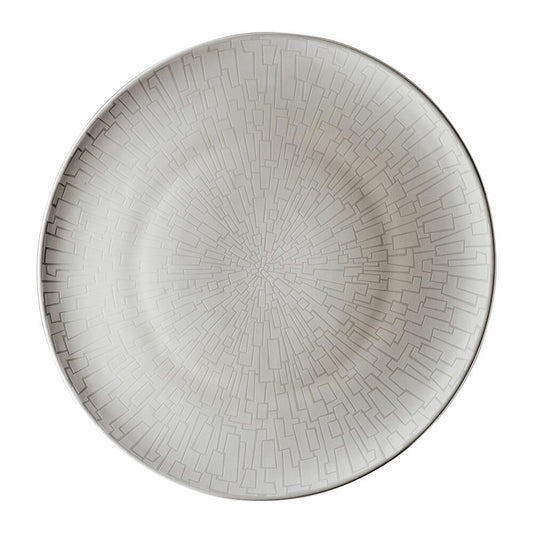 Rosenthal Platzteller TAC Gropius Skin Platin, Porzellan, Silber, 33 cm, 11280-403239-10263